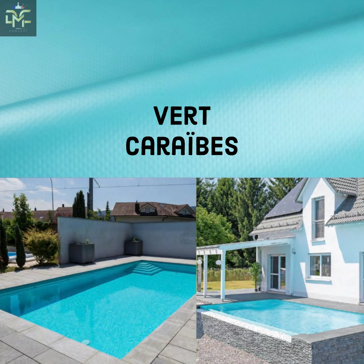 Liner piscine PVC armé 150/100e Uni avec vernis Renolit Alkorplan 2000 VERT CARAÏBE Ma boutique